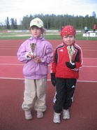 Senni Koivukangas ja Pihla Raitanen saivat Raahesta hienot palkinnot.